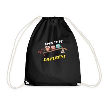 Né pour être différent - Sac de sport léger - noir - Devant