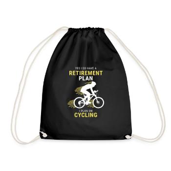 Retirement Bicycle - Drawstring Bag - black - Front