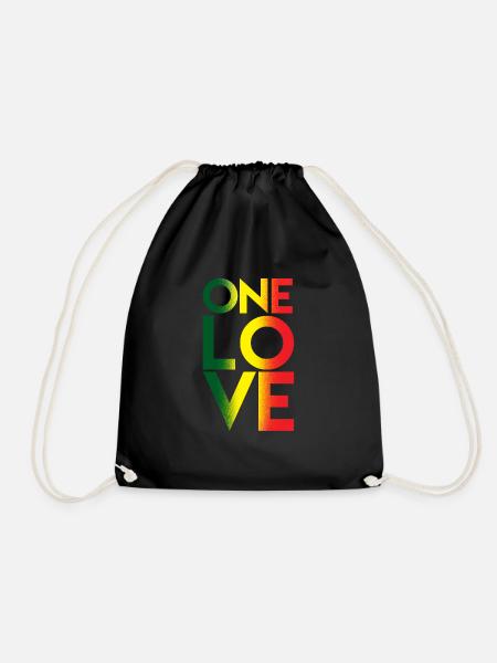 One Love - Drawstring Bag - black
