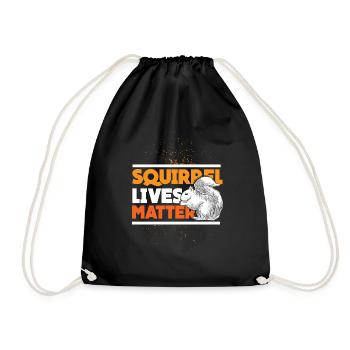 Écureuil noix forêt arbre arbre animal cadeau idée - Sac de sport léger - noir - Devant
