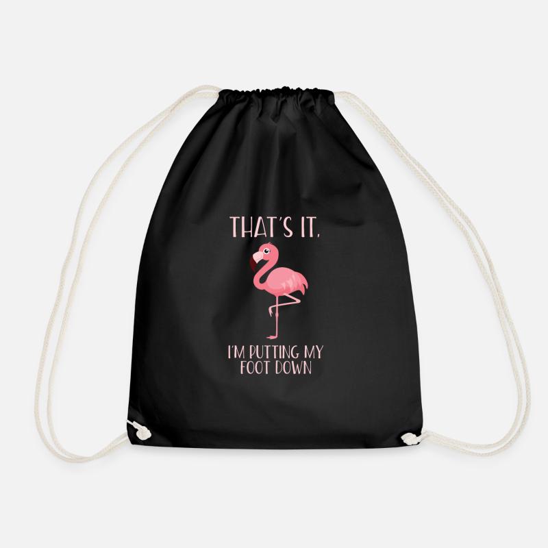 Flamingo - Turnbeutel - Schwarz