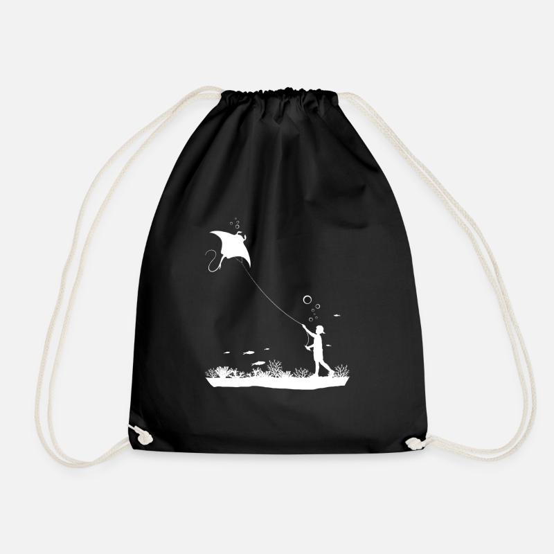 Unterwasserjunge Shirt - Turnbeutel - Schwarz