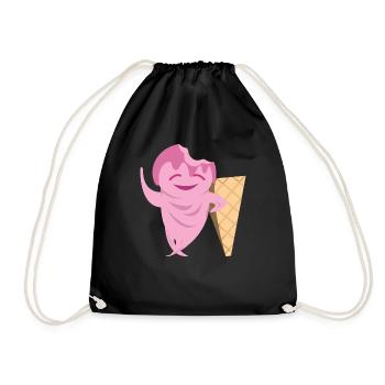 Drôle de crème glacée - Sac de sport léger - noir - Devant