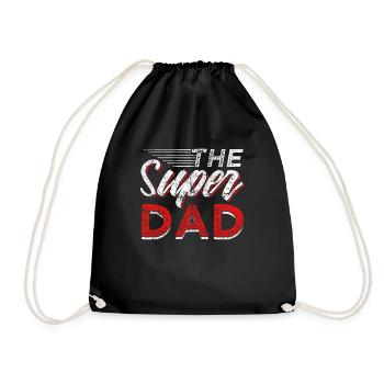 Le super papa super-héros fête des pères - Sac de sport léger - noir - Devant