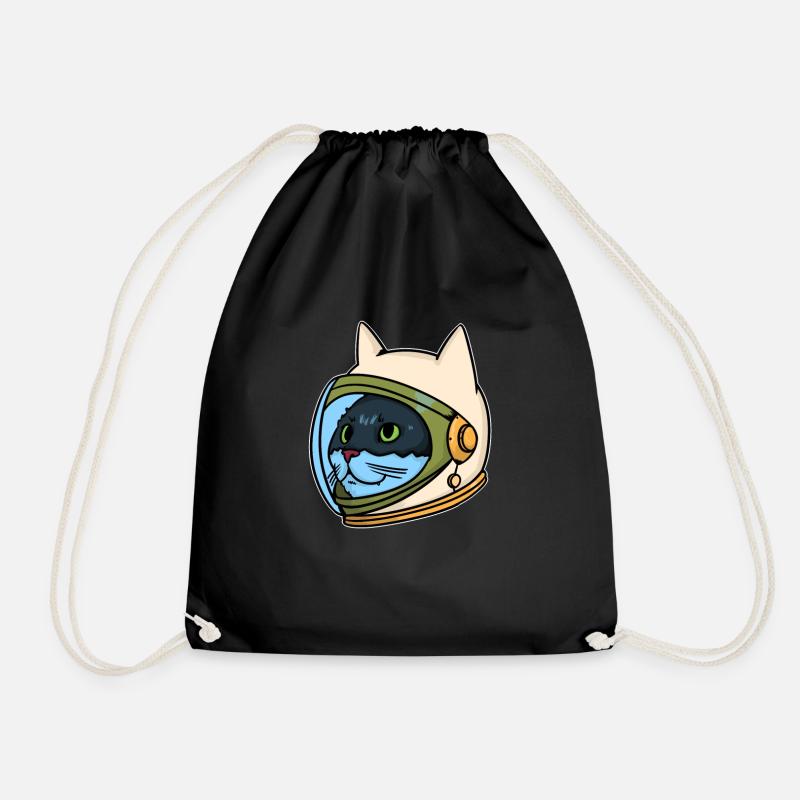 Astro cat - Astronaut - Katze - Kätzchen - Weltall - Turnbeutel - Schwarz