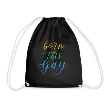 LGBT T-Shirt - Homosexuell - Gay - Lesbisch - CSD - Sac de sport léger - noir - Devant