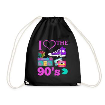 i LOVE THE 90 S - Drawstring Bag - black - Front