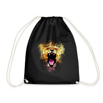 gxp perfect afrikan lioness - afrikanische löwin - Turnbeutel - Schwarz - Vorne
