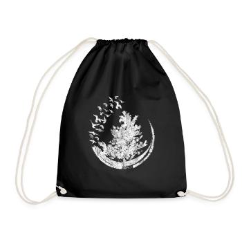 Bonsaï jardinier bonsaï arbre chemise cadeau oiseaux - Sac de sport léger - noir - Devant