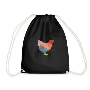 Poulet Polygon - Sac de sport léger - noir - Devant