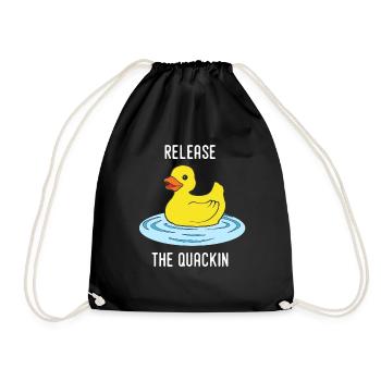 Relâchez le canard de canard Quackin qui grince - Sac de sport léger - noir - Devant
