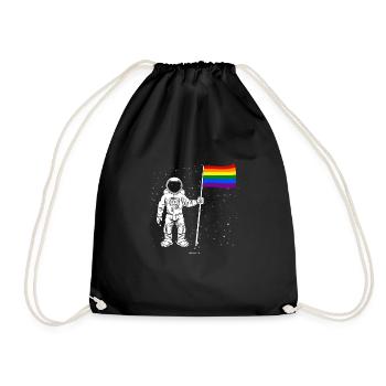 Astronaute LGTB Pride / Gay / Cadeau - Sac de sport léger - noir - Devant