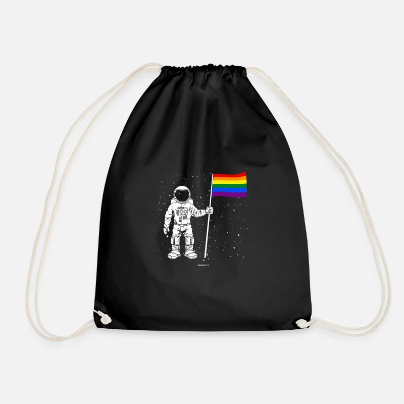 Astronaut LGTB Pride / Schwule / Geschenk - Turnbeutel - Schwarz
