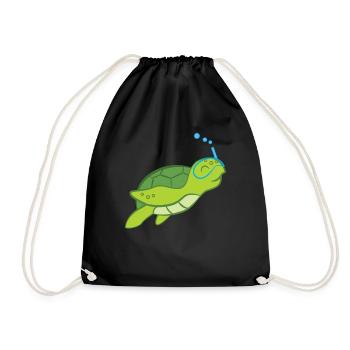 Turtle - Turtle Lover - Turtles - Drawstring Bag - black - Front