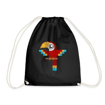 Parrot Shirt cadeau T-shirt oiseau tropical - Sac de sport léger - noir - Devant
