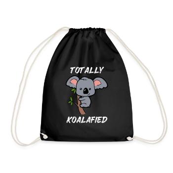 Sweet Baby Koala Little Baby Koala Eucalyptus - Drawstring Bag - black - Front