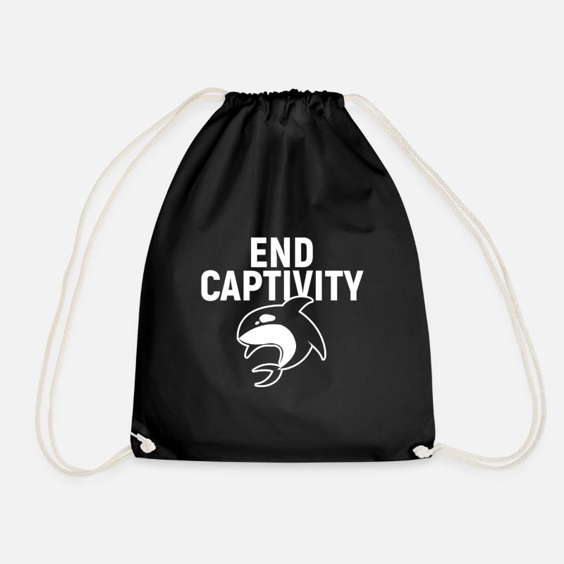 End Captivity - Drawstring Bag - black