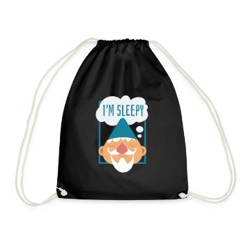 Saying Gift Goblin Dwarf Fantasy Fairy Tale Child - Drawstring Bag - black - Front