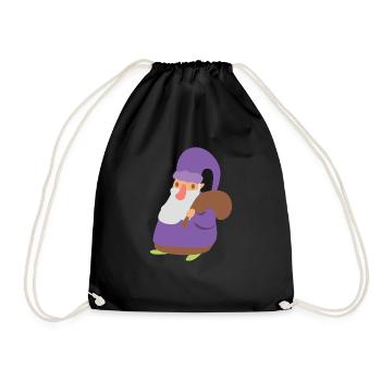 Gnom cadeau sack nain lutins fantaisie fantaisie - Sac de sport léger - noir - Devant