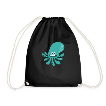 Bande dessinée Octopus cadeau enfant fils fille poulge - Sac de sport léger - noir - Devant