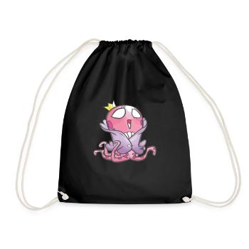 cadeau fille calmar princesse pieuvre - Sac de sport léger - noir - Devant