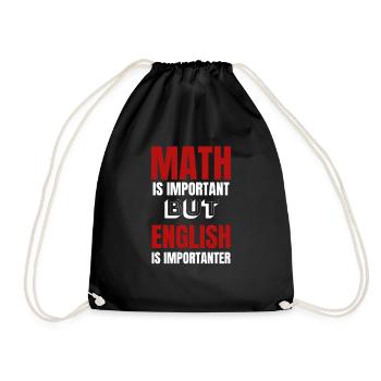 English Teacher Funny Humor Gifts - Turnbeutel - Schwarz - Vorne