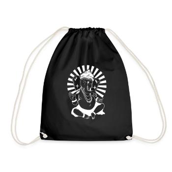 Yoga ganesha Mantra shanti Namaste shiva om Zen lo - Turnbeutel - Schwarz - Vorne