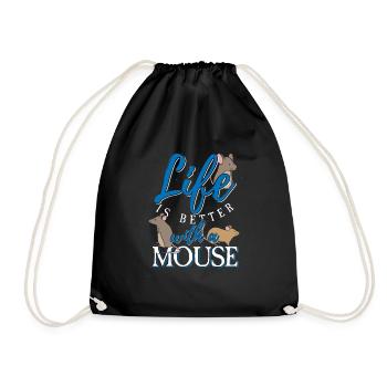 Souris animal de compagnie rat animal nature cadeau rongeur - Sac de sport léger - noir - Devant