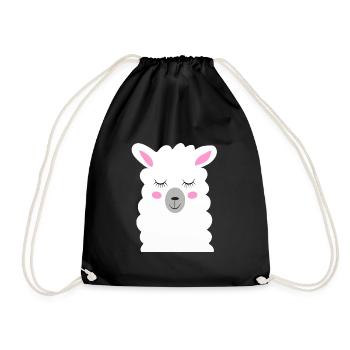 Lama - Turnbeutel - Schwarz - Vorne