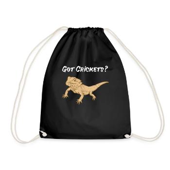 Bartagame Reptile Lézard Gecko Doublure Grillen - Sac de sport léger - noir - Devant