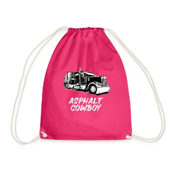 Trucker Brummi LKW Fernfahrer Kraftfahrer Truck - Turnbeutel - Fuchsia - Vorne