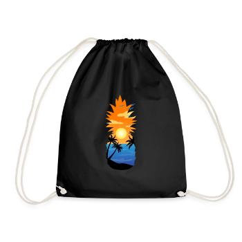 Pineapple - Summer Feelings - Turnbeutel - Schwarz - Vorne