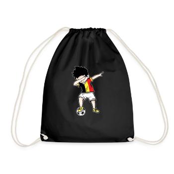 Belgique Belgique Dab cadeau de joueur de football joueur - Sac de sport léger - noir - Devant