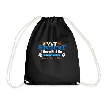 Vétérinaire Vétérinaire Vétérinaire Animaux Vétérinaires Hu - Sac de sport léger - noir - Devant