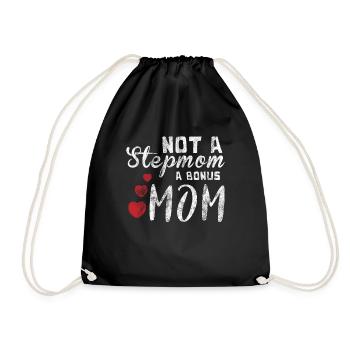 Stepmom Geschenk Stiefmutter Shirt Ziehmutter - Turnbeutel - Schwarz - Vorne