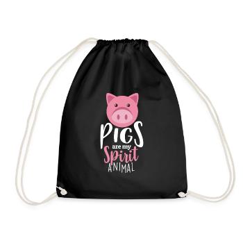 Les porcs sont mon esprit Animal Shirt Farm Livestock Shirt - Sac de sport léger - noir - Devant