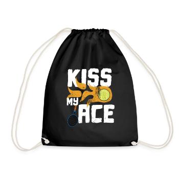 Tennis né pour servir Serve Ass Raquette - Sac de sport léger - noir - Devant