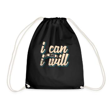 Happiness Motivation Satisfaction Happy Hope - Drawstring Bag - black - Front