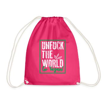 unfuck the world go vegan - Sac de sport léger - fuchsia - Devant