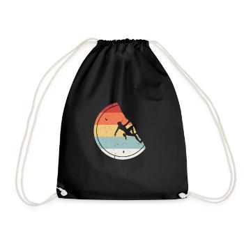 Escalade - Cadeau Vintage bloc rétro - Sac de sport léger - noir - Devant