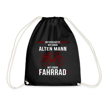 Vieil homme vélo - Sac de sport léger - noir - Devant