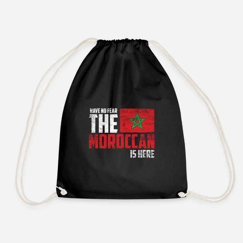 Morocco - Drawstring Bag - black