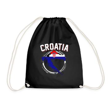Carte de la Croatie - Sac de sport léger - noir - Devant
