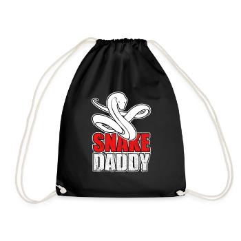 Snakes pet gift - Drawstring Bag - black - Front