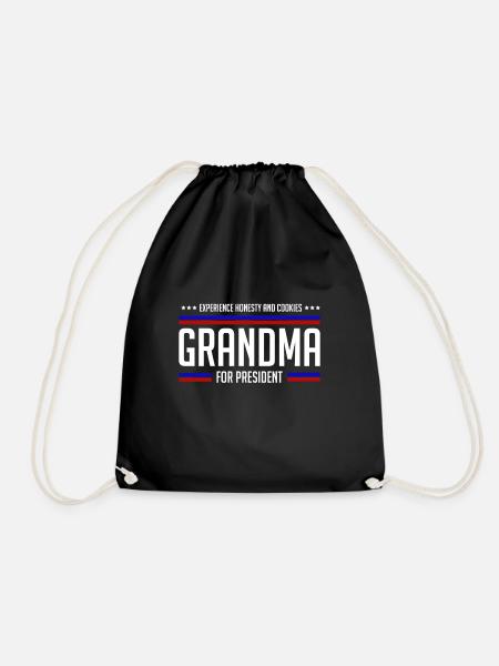 Grandma for president - Turnbeutel - Schwarz