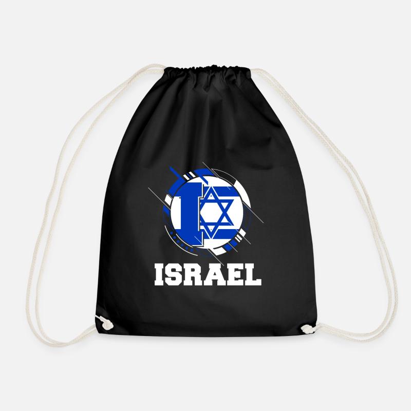 Israel - Drawstring Bag - black