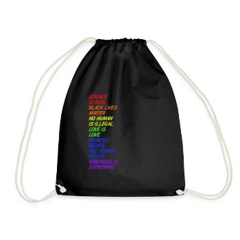Science is real - LGBT - Drawstring Bag - black - Front