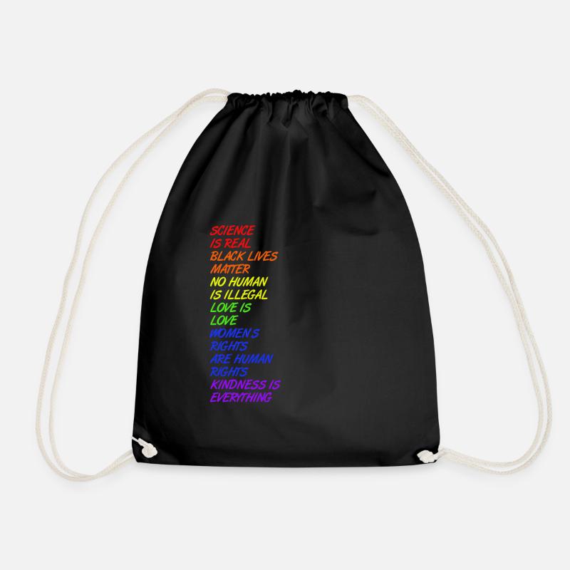 Science is real - LGBT - Drawstring Bag - black
