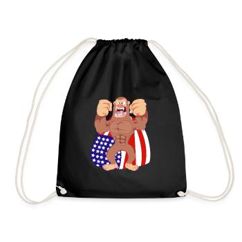 Bigfoot Sasquatch Yeti Shirt cadeau - Sac de sport léger - noir - Devant