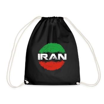 Iran - Turnbeutel - Schwarz - Vorne